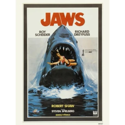 Image of onthewall Jaws Poster Art Print (MSP007) White, 30 x 40 cm, MSP0007d