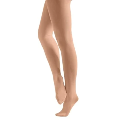 Image of Silky Dance High Perf Footed Full Foot Ballet Tights for Women, Tan, Large