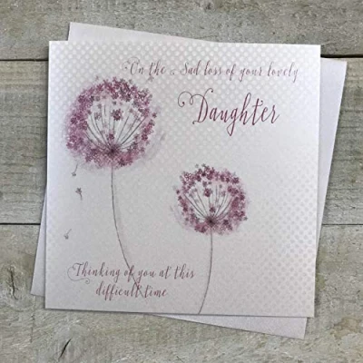 Image of Sympathy Handmade Card Loss of Daughter by WHITE COTTON CARDS VN97 D