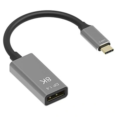 Image of YIWENTEC USB C to DisplayPort 1.4 8K Cable 8K@60Hz 4K@144Hz Male Female Converter Thunderbolt 3 Adapter 25CM
