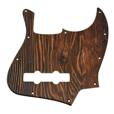 Image of Dopro Jazz Bass 3D Printed Plastic Pickguard fits USA/Mexican 4 String Fender Wood Pattern