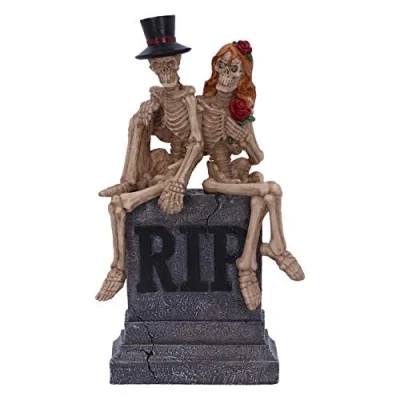 Image of Nemesis Now True Love Never Dies Skeleton Lovers Wedding Figurine, Grey, 17cm U5451T1