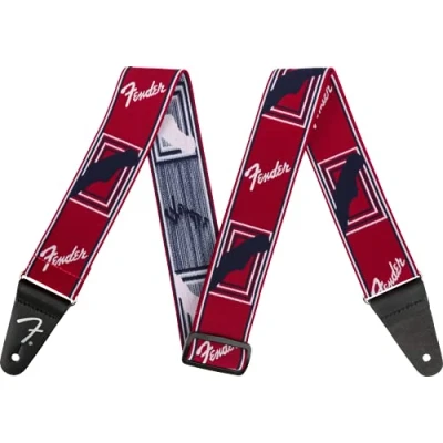 Image of Fender Weighless™ Monogram Strap 2&quot; Wide Red/White/Blue, 0990686009