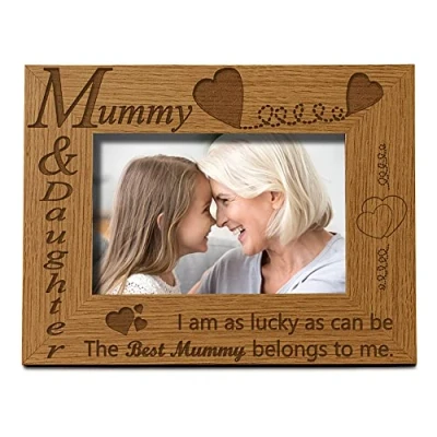 Image of ukgiftstoreonline Mummy and Daughter Wooden Photo Frame Gift (4 x 6)