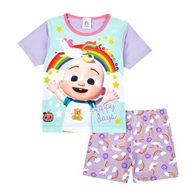 Image of CoComelon Baby Girls Pyjamas Short Pjs, Toddler Summer Pyjamas, Ages 6 Months to 5 Years Old (as8, age, 12_months, 18_months) Lilac
