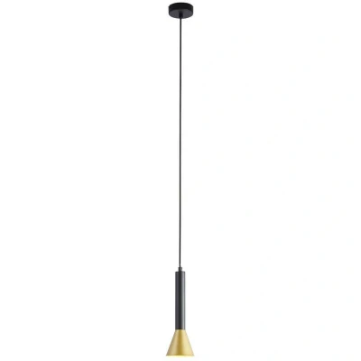 Image of Searchlight Lighting Signal Pendant Black Gold Metal