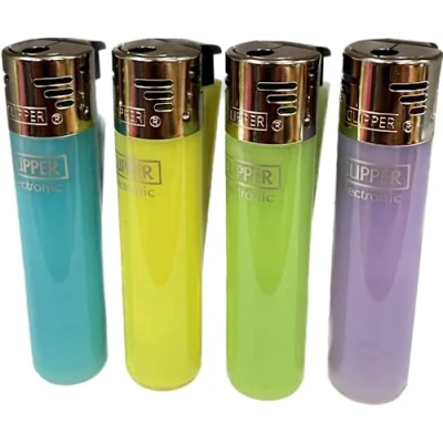 Image of 4 x Clipper Lighters Set, Lighter, Lighter Refillable Diffrent New Desing, standard size, Pack (No Fuel)