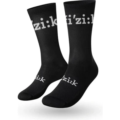 Image of Fizik Team Edition Cycling Socks, Black/White, Size Large (44 47)