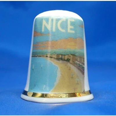 Image of Birchcroft Porcelain China Collectable Thimble Travel Poster Nice Free Box