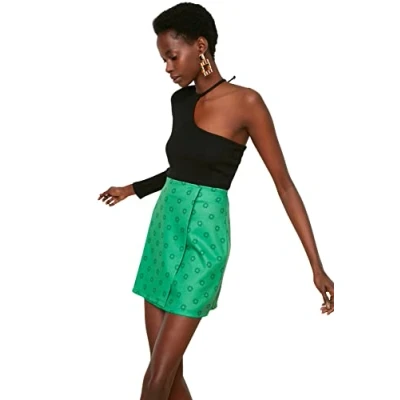 Image of Trendyol FeMan Mini Pencil Skirt Shift Woven Green