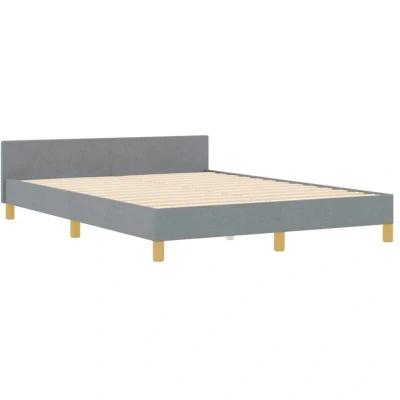 Image of vidaXL Bed Frame Light Grey 160x200 cm Fabric