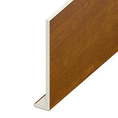 Image of 225mm x 5 Metre uPVC Fascia Cover Capping Board Golden Oak 9mm Thick