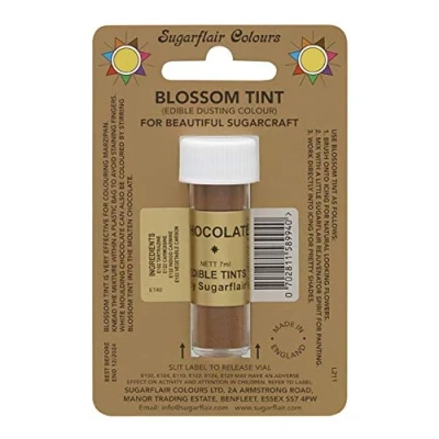 Image of Sugarcraft Sugarflair Colour Blossom Tint Powder Dust Chocolate 7ml