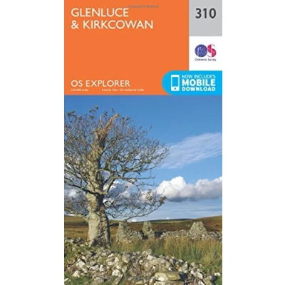 Image of Glenluce &amp; Kirkcowan Map Southern Upland Way Ordnance Survey OS Explorer 310 Scotland Walks Hiking Maps Adventure