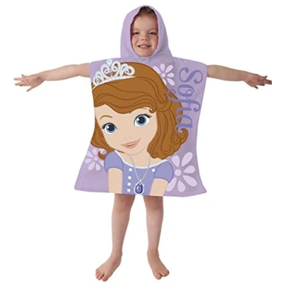 Image of Disney Official Sofia the First Poncho Hooded Towel