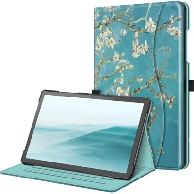 Image of FINTIE Case for Samsung Galaxy Tab A9 Plus / A9+ 11 Inch 2023 Model (SM X210/ X216/ X218), Multi Angle Viewing Smart Stand Cover with Pocket Auto Wake/Sleep, Blossom