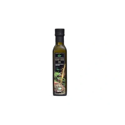 Image of Natura Harmony 100% pure Hemp seed oil (250 ml) rich in Omega 3 and 6 Cold pressed unrefined Vegan Ideal for salads, skin care healthy living