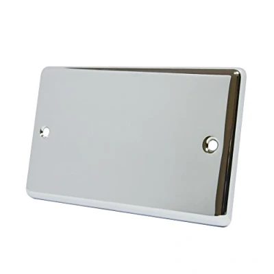 Image of AET CPC2GBP Polished Chrome Classical Double Electrical Blanking Plate 2 Gang, 240 V