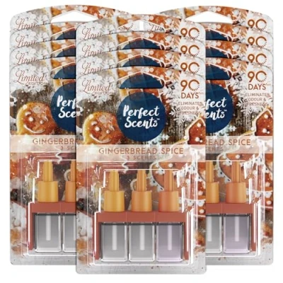 Image of Perfect Scents 3 Air Freshener Refill 12 Pack Compatible with 3volution Gingerbread Spice 20ml