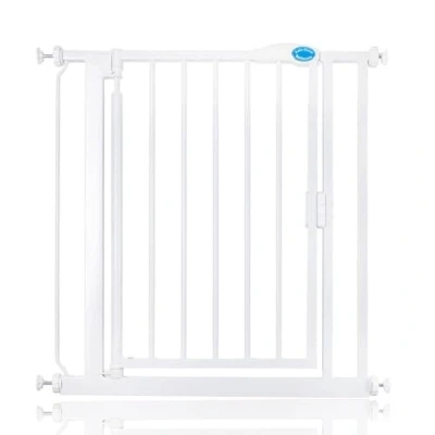 Image of Bettacare Auto Close Stair Gate with Extensions, White, 75cm 82cm(handle color may vary)