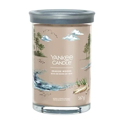 Image of Yankee Candle Signature Scented Seaside Woods Large Tumbler with Double Wicks Soy Wax Blend Long Burning Perfect Gifts for Women