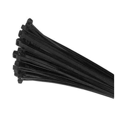 Image of 100 x Black Nylon Cable Ties 300 4.8mm / Extra Strong Zip Tie Wraps
