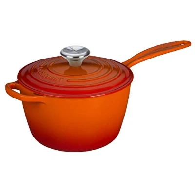 Image of Le Creuset Signature Volcanic Cast Iron 20cm Saucepan