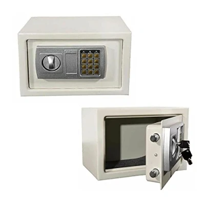 Image of 8.5L Digital Electronic Safe Box Waterproof Fireproof Cash Solid Steel Keypad Security for Home Office Security,White