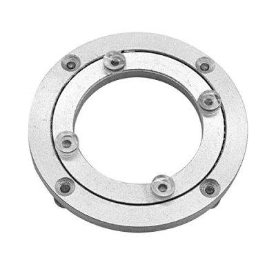 Image of Aluminium Alloy Turntable Bearing, Heavy Duty Swivel Lazy Susan Rotating Bearing Round Dining Table Smooth Plate Hardware, 4&#039;&#039;