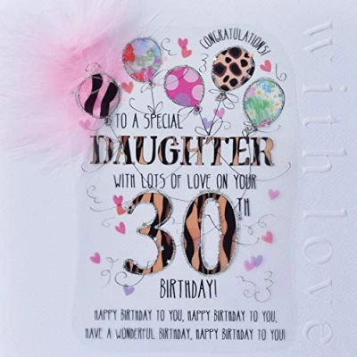 Image of WJB Cloud 9 Daughter 30th Birthday Card