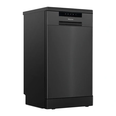 Image of Hisense HS523E15BUK Slimline 10 Places Free Standing Dishwasher Black with 30 Minutes Quick Wash [Energy Class E]