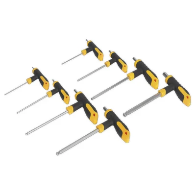 Image of Siegen T Handle Ball End Hex Key Set 8pc