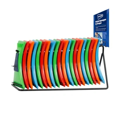 Image of Streetwize Pack of 1 Heavy Duty Ice Scraper/Squeegee Removable Mini Scraper For Wing Mirrors Windscreen Anti Scratch, Frost Remover, De Icer Colour May Vary SWPBS2