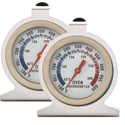 Image of Kitchen Oven Thermometer,INRIGOROUS Pack of 2 Stainless Steel Dial Thermometer Portable Food Cooking Baking Temperature 50 300℃ Measurement Range for Home (2 Thermometer)