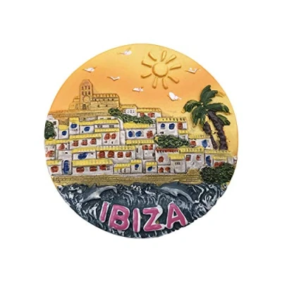 Image of 3D Ibiza Spain Refrigerator Fridge Magnet Tourist Souvenirs Handmade Resin Craft Magnetic Stickers Home Kitchen Decoration Travel Gift