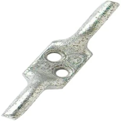 Image of Merriway® BH01718 (2 Pcs) Rope Cleat Hooks, 100mm (4 inch) Galvanised Pack of 2 Pieces