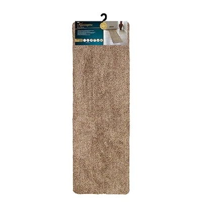 Image of JVL Kensington Machine Washable Cotton Runner Barrier Doormat, 50x150cm, Brown