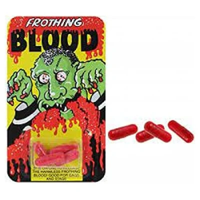 Image of Party Pro 86701 KD16938 Frothing Blood Capsules Pack of 4, Mulit Colour