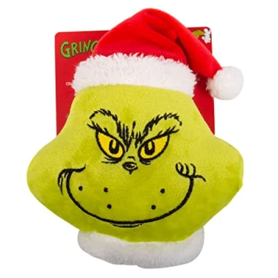 Image of Fizz Creations The Grinch Christmas Dog Chew Toy. Squeaky Pet Officially Licensed Merchandise.