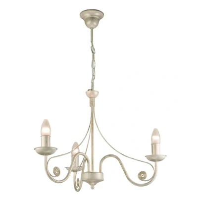 Image of Donato Chandeliers With Fabric Shades, White, 3x E14