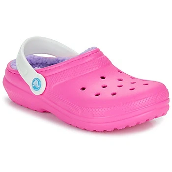 Image of Crocs Classic Lined Clog K boys&#039;s Children&#039;s Clogs (Shoes) in Pink