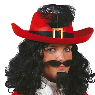 Image of Fiestas Guirca GUI13565 Red Musketeer Hat Felt