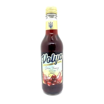 Image of Volya Sour Cherry Fruit Juice Drink (330ml), No Added Sugar or Sweeteners, Artifical Preservatives, Lightly Carbonated Natural Flavour