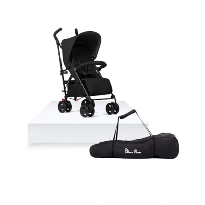 Image of Silver Cross Pop Pushchair &amp; Travel Bag Foldable Stroller Adjustable Seat Newborn to 4 Years Space