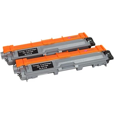 Image of 2 BLACK Compatible TN241BK TN241 Laser Toner Cartridges for Brother HL 3140CW 3150CDW 3170CDW DCP 9020CDW MFC 9140CDN 9330CDW 9340CDW 2,500 Pages