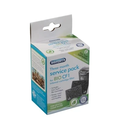 Image of Interpet 3 Month Service Pack for the Internal Cartridge Filter BIO CF 1 (3 x Front Coir Tech Cartridge, Back