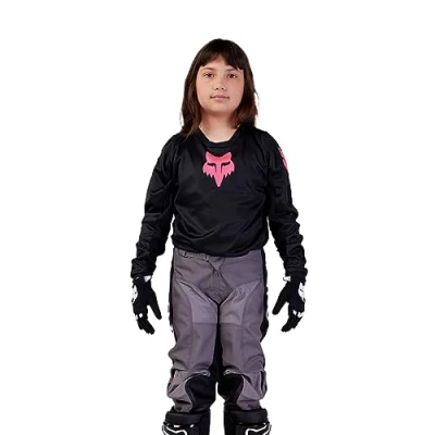 Image of Fox Racing Yth Girls Blackout Jersey, Windbreaker, Unisex Kids, Black, M