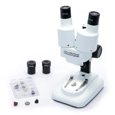 Image of Learning Resources EI 5303 GeoSafari Stereo Microscope View 3D Objects Up Close, Ages 8+, White