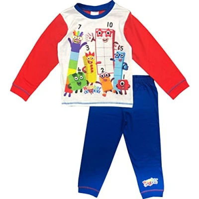 Image of Numberblocks Official Boys Pyjamas PJ Set (18 24 Months) White