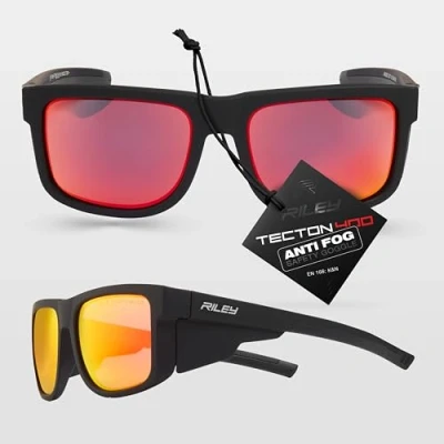 Image of Riley Navigator Stylish Protective Eyewear UV &amp; Impact Protection Sunglasses Work Safety Glasses (Fire Revo Lens)